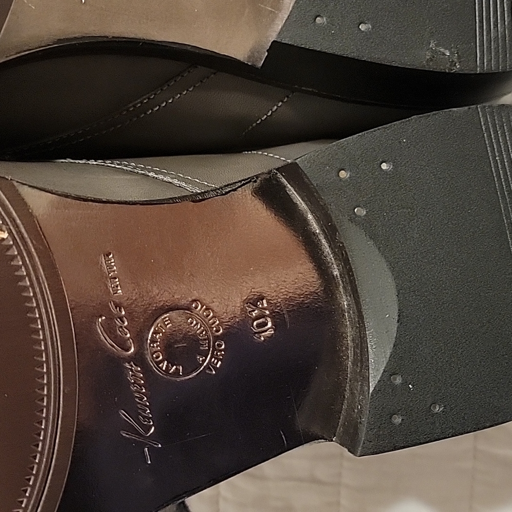 Kenneth Cole size 10 1/2 shoes, brand new. gray Leather. - Picture 6 of 7